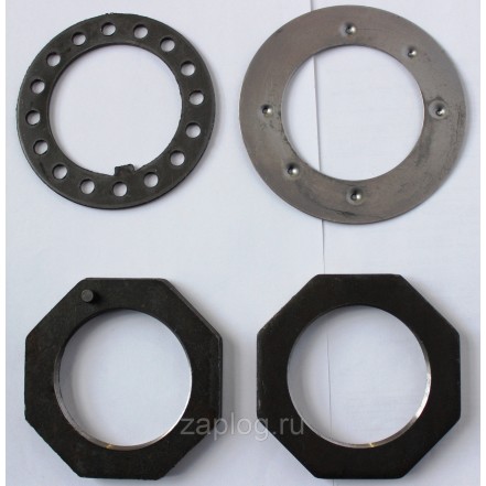 Гайки КАМАЗ ступицы задней (2гайки,2шайбы) к-т