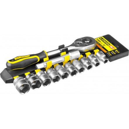 Набор головок торцевых 12 пред. с трещеткой