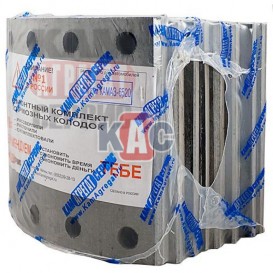 Накладки КАМАЗ-6520 тормозных колодок к-т 8шт.с заклепами АКОР